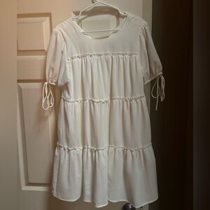 ALTARD STATE white short-sleeve dress.